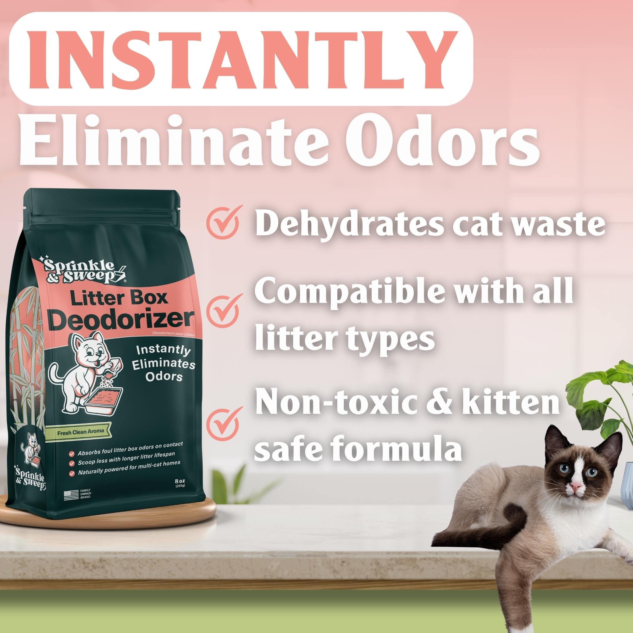 Sprinkle &amp; Sweep Kattenbak Deodorant (8oz)