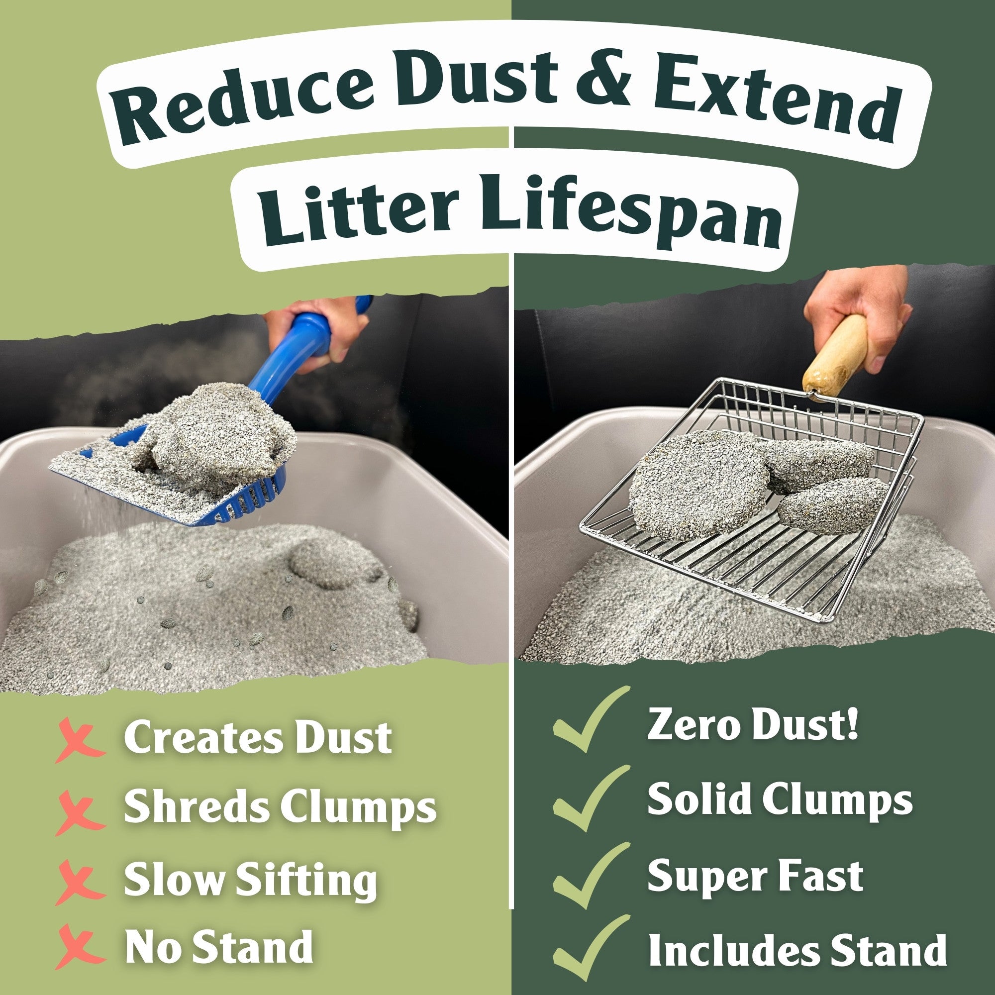 Sprinkle &amp; Sweep Katzentoiletten-Schnellsieb 