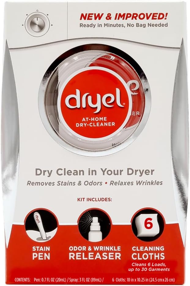 Dryel at-Home Trockenreinigungs-Starterset mit Fleckenstift und Faltenspray 
