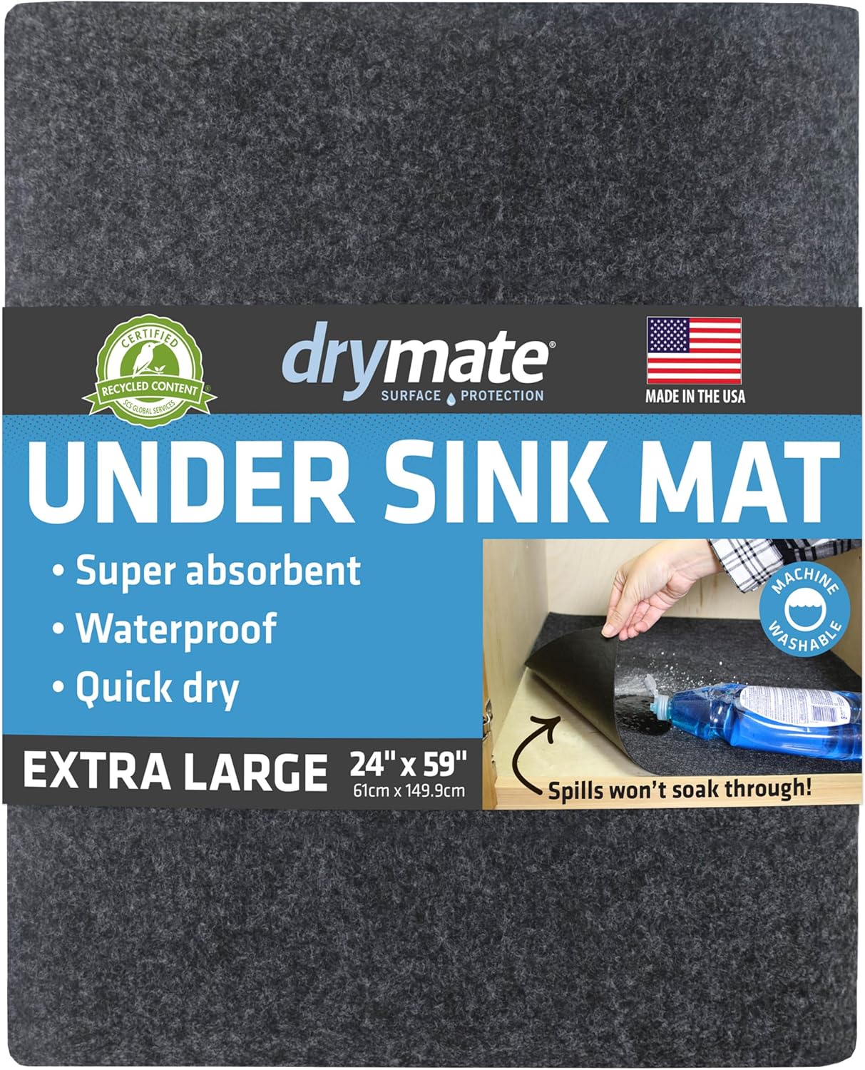 Drymate Premium XL Under The Sink Mat (24” x 59”)