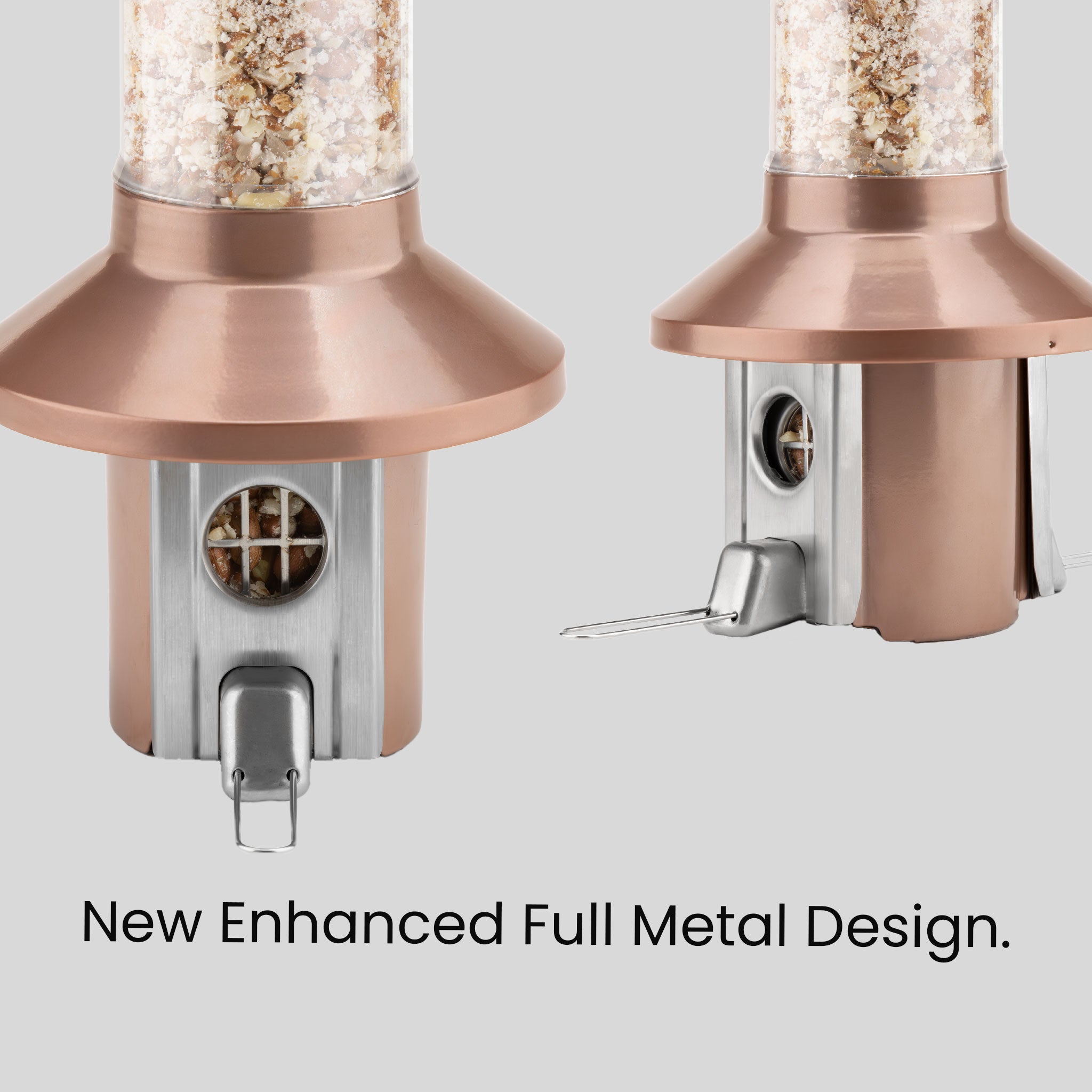 Roamwild PestOff Eekhoornbestendige Vogelvoederbak 2.0 | Antiek Koper Voor Pinda's/Meelwormen
