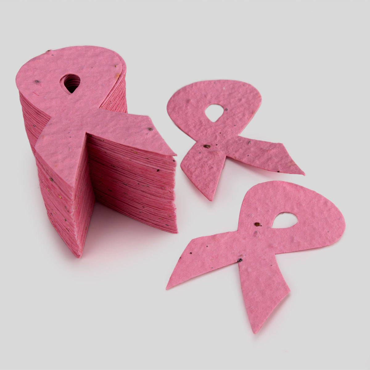 Paper Ribbon Pack Roamwild Seeded Paper Shapes - Pack Of 25 (Pink Ribbon)