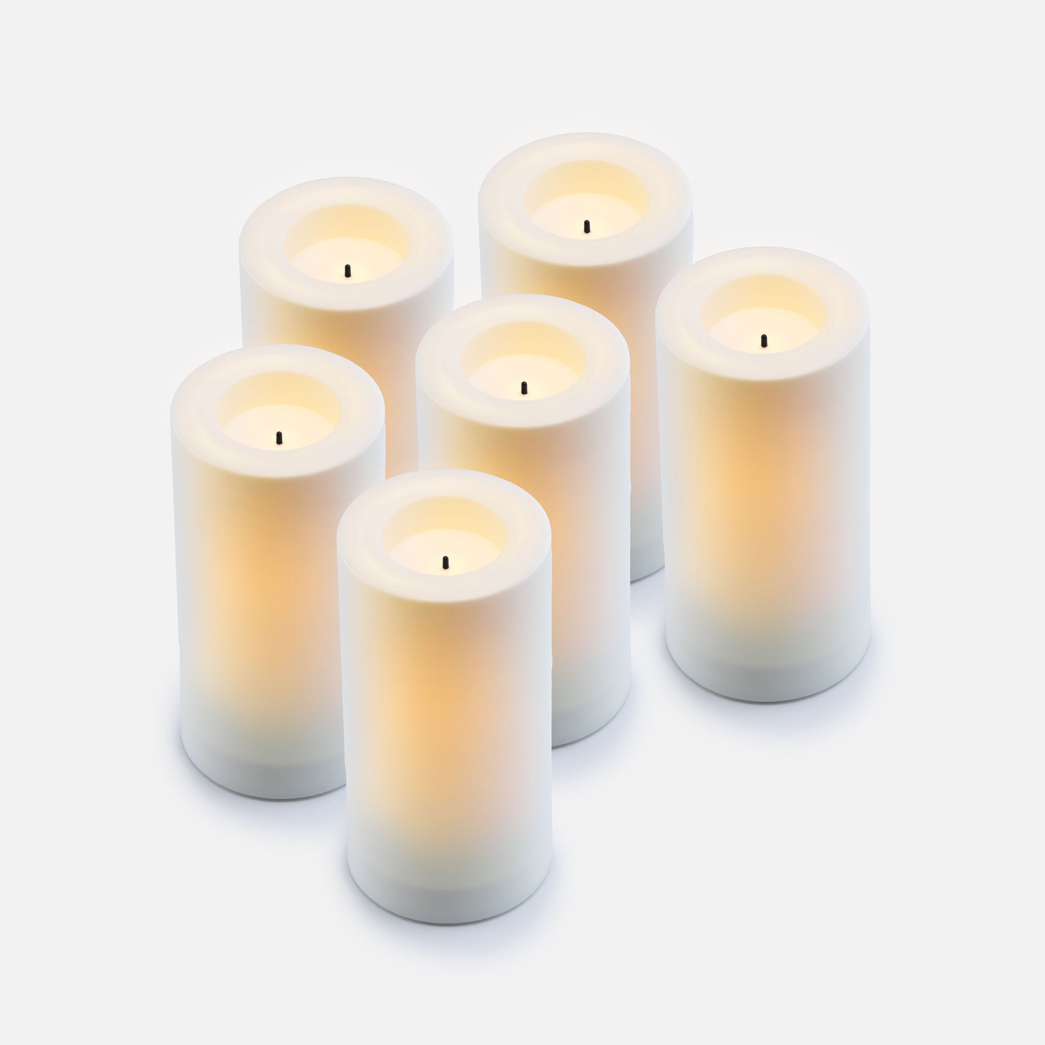 Outdoor Flameless Battery Candles 6 Inch (Medium)