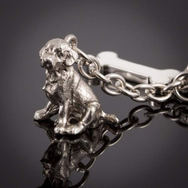 Grote rassen - Zeer gedetailleerde metalen sleutelhanger met hondenmotief 